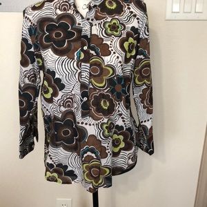 Lucky Brand button front top